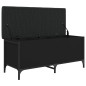 vidaXL Banco con almacenaje madera de ingeniería negro 102x42x45 cm vidaXL Banco con almacenaje madera de ingeniería negro 102x42x45 cm