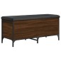 vidaXL Banco con almacenaje madera ingeniería roble marrón 102x42x45cm vidaXL Banco con almacenaje madera ingeniería roble marrón 102x42x45cm