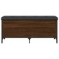 vidaXL Banco con almacenaje madera ingeniería roble marrón 102x42x45cm vidaXL Banco con almacenaje madera ingeniería roble marrón 102x42x45cm