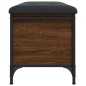 vidaXL Banco con almacenaje madera ingeniería roble marrón 102x42x45cm vidaXL Banco con almacenaje madera ingeniería roble marrón 102x42x45cm