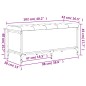 vidaXL Banco con almacenaje madera ingeniería roble marrón 102x42x45cm vidaXL Banco con almacenaje madera ingeniería roble marrón 102x42x45cm