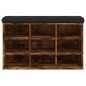 vidaXL Banco zapatero madera de ingeniería roble ahumado 82x32x50 cm