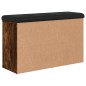 vidaXL Banco zapatero madera de ingeniería roble ahumado 82x32x50 cm