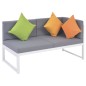 vidaXL Set de muebles de jardín 5 piezas y cojines aluminio y WPC vidaXL Set de muebles de jardín 5 piezas y cojines aluminio y WPC