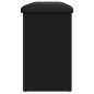 vidaXL Banco zapatero madera de ingeniería negro 102x32x50 cm