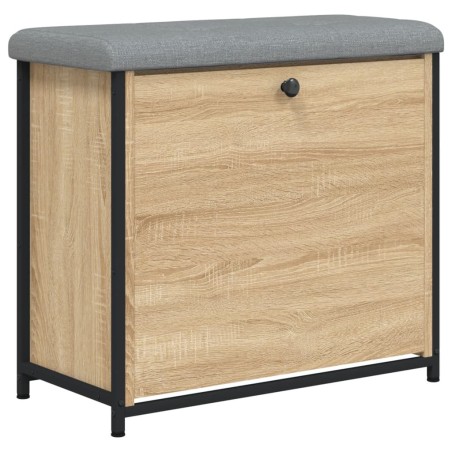 vidaXL Banco zapatero con cajón abatible roble Sonoma 62x32x56 cm