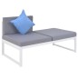 vidaXL Set de muebles de jardín 5 piezas y cojines aluminio y WPC vidaXL Set de muebles de jardín 5 piezas y cojines aluminio y WPC