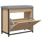 vidaXL Banco zapatero con cajón abatible roble Sonoma 62x32x56 cm vidaXL Banco zapatero con cajón abatible roble Sonoma 62x32x56 cm
