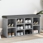 vidaXL Banco zapatero madera de ingeniería gris hormigón 102x32x50 cm vidaXL Banco zapatero madera de ingeniería gris hormigón 102x32x50 cm