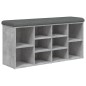 vidaXL Banco zapatero madera de ingeniería gris hormigón 102x32x50 cm vidaXL Banco zapatero madera de ingeniería gris hormigón 102x32x50 cm