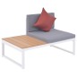vidaXL Set de muebles de jardín 5 piezas y cojines aluminio y WPC vidaXL Set de muebles de jardín 5 piezas y cojines aluminio y WPC