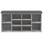 vidaXL Banco zapatero madera de ingeniería gris hormigón 102x32x50 cm vidaXL Banco zapatero madera de ingeniería gris hormigón 102x32x50 cm
