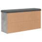 vidaXL Banco zapatero madera de ingeniería gris hormigón 102x32x50 cm vidaXL Banco zapatero madera de ingeniería gris hormigón 102x32x50 cm