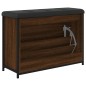 vidaXL Banco zapatero con cajón abatible roble marrón 82x32x56 cm