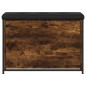 vidaXL Banco zapatero con cajón abatible roble ahumado 82x32x56 cm vidaXL Banco zapatero con cajón abatible roble ahumado 82x32x56 cm
