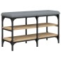 vidaXL Banco zapatero madera de ingeniería roble Sonoma 82x32x47 cm vidaXL Banco zapatero madera de ingeniería roble Sonoma 82x32x47 cm