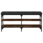 vidaXL Banco zapatero madera de ingeniería roble ahumado 102x32x47 cm vidaXL Banco zapatero madera de ingeniería roble ahumado 102x32x47 cm