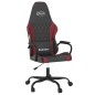 vidaXL Silla gaming de masaje cuero sintético negro y rojo vino tinto vidaXL Silla gaming de masaje cuero sintético negro y rojo vino tinto