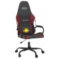 vidaXL Silla gaming de masaje cuero sintético negro y rojo vino tinto vidaXL Silla gaming de masaje cuero sintético negro y rojo vino tinto