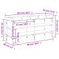vidaXL Banco zapatero madera de ingeniería roble ahumado 102x32x47 cm vidaXL Banco zapatero madera de ingeniería roble ahumado 102x32x47 cm