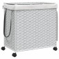 vidaXL Cesto para ropa sucia con ruedas ratán blanco 60x35x60,5 cm vidaXL Cesto para ropa sucia con ruedas ratán blanco 60x35x60,5 cm