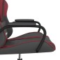 vidaXL Silla gaming de masaje cuero sintético negro y rojo vino tinto vidaXL Silla gaming de masaje cuero sintético negro y rojo vino tinto