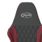 vidaXL Silla gaming de masaje cuero sintético negro y rojo vino tinto vidaXL Silla gaming de masaje cuero sintético negro y rojo vino tinto