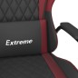 vidaXL Silla gaming de masaje cuero sintético negro y rojo vino tinto vidaXL Silla gaming de masaje cuero sintético negro y rojo vino tinto