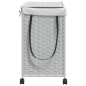 vidaXL Cesto para ropa sucia con ruedas ratán blanco 60x35x60,5 cm vidaXL Cesto para ropa sucia con ruedas ratán blanco 60x35x60,5 cm