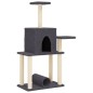 vidaXL Rascador para gatos con postes de sisal gris oscuro 122 cm vidaXL Rascador para gatos con postes de sisal gris oscuro 122 cm