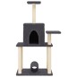 vidaXL Rascador para gatos con postes de sisal gris oscuro 122 cm vidaXL Rascador para gatos con postes de sisal gris oscuro 122 cm