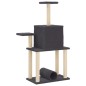 vidaXL Rascador para gatos con postes de sisal gris oscuro 122 cm vidaXL Rascador para gatos con postes de sisal gris oscuro 122 cm