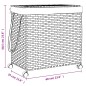 vidaXL Cesto para ropa sucia con ruedas ratán blanco 60x35x60,5 cm vidaXL Cesto para ropa sucia con ruedas ratán blanco 60x35x60,5 cm