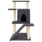 vidaXL Rascador para gatos con postes de sisal gris oscuro 97 cm vidaXL Rascador para gatos con postes de sisal gris oscuro 97 cm