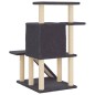 vidaXL Rascador para gatos con postes de sisal gris oscuro 97 cm vidaXL Rascador para gatos con postes de sisal gris oscuro 97 cm