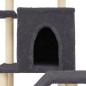 vidaXL Rascador para gatos con postes de sisal gris oscuro 97 cm vidaXL Rascador para gatos con postes de sisal gris oscuro 97 cm