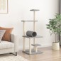 vidaXL Rascador para gatos con postes de sisal gris claro 136 cm vidaXL Rascador para gatos con postes de sisal gris claro 136 cm