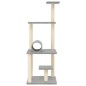 vidaXL Rascador para gatos con postes de sisal gris claro 136 cm vidaXL Rascador para gatos con postes de sisal gris claro 136 cm