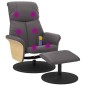 vidaXL Sillón de masaje reclinable con reposapiés cuero sintético gris vidaXL Sillón de masaje reclinable con reposapiés cuero sintético gris