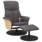 vidaXL Sillón de masaje reclinable con reposapiés cuero sintético gris vidaXL Sillón de masaje reclinable con reposapiés cuero sintético gris