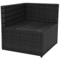 vidaXL Set muebles de jardín 5 piezas y cojines ratán sintético negro vidaXL Set muebles de jardín 5 piezas y cojines ratán sintético negro