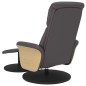 vidaXL Sillón de masaje reclinable con reposapiés cuero sintético gris vidaXL Sillón de masaje reclinable con reposapiés cuero sintético gris