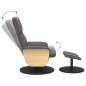 vidaXL Sillón de masaje reclinable con reposapiés cuero sintético gris vidaXL Sillón de masaje reclinable con reposapiés cuero sintético gris