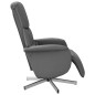 vidaXL Sillón reclinable de masaje con reposapiés tela gris oscuro vidaXL Sillón reclinable de masaje con reposapiés tela gris oscuro