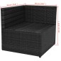 vidaXL Set muebles de jardín 5 piezas y cojines ratán sintético negro vidaXL Set muebles de jardín 5 piezas y cojines ratán sintético negro