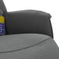 vidaXL Sillón reclinable de masaje con reposapiés tela gris oscuro vidaXL Sillón reclinable de masaje con reposapiés tela gris oscuro