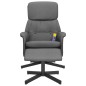 vidaXL Sillón reclinable de masaje con reposapiés tela gris oscuro vidaXL Sillón reclinable de masaje con reposapiés tela gris oscuro