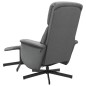 vidaXL Sillón reclinable de masaje con reposapiés tela gris oscuro vidaXL Sillón reclinable de masaje con reposapiés tela gris oscuro