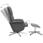 vidaXL Sillón reclinable de masaje con reposapiés tela gris oscuro vidaXL Sillón reclinable de masaje con reposapiés tela gris oscuro