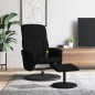vidaXL Sillón reclinable de masaje con reposapiés terciopelo negro vidaXL Sillón reclinable de masaje con reposapiés terciopelo negro